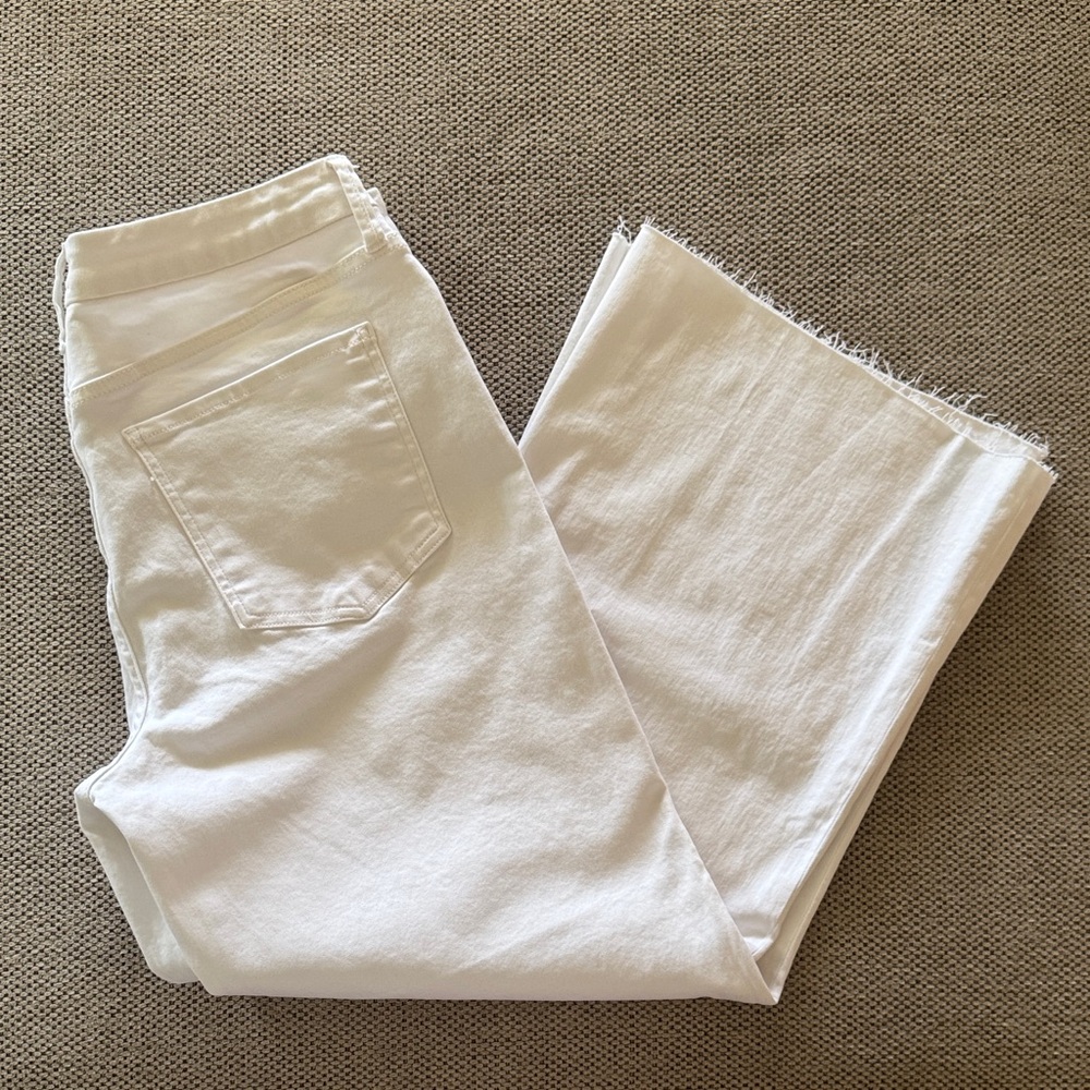 Kut from the Kloth Women's Meg White Wide Leg Jeans